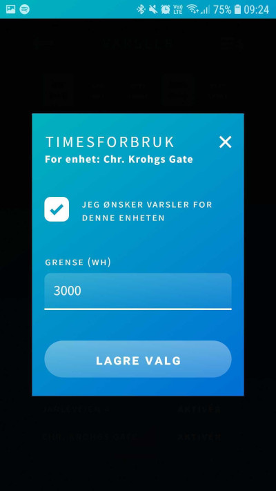 Dialogboks for egendefinert grense