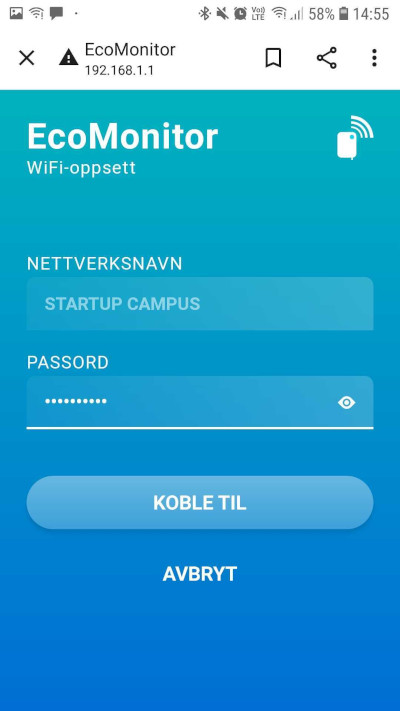 Skriv inn korrekt passord.