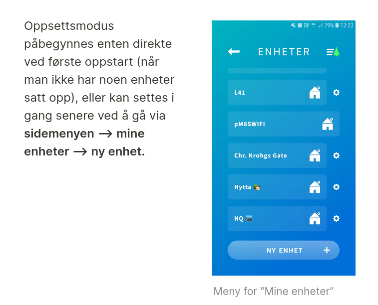 Oppsett forberedelser Oppsettsmodus